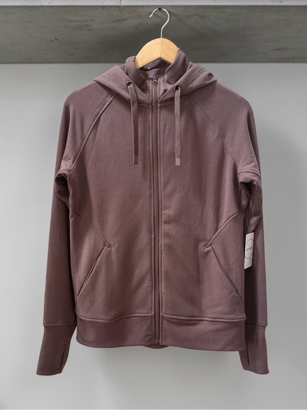 NWT Jockey Women’s Zip-Up Hoodie Jacket in Mauve Plum Medium NEW!